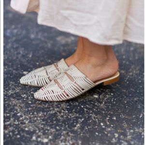 Matisse for Anthropologie East Metallic End Leather Mules